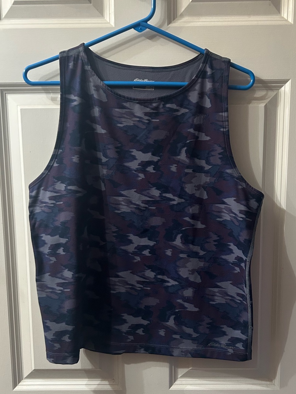 Eddie Bauer Navy and Gray Camo Performance Tank